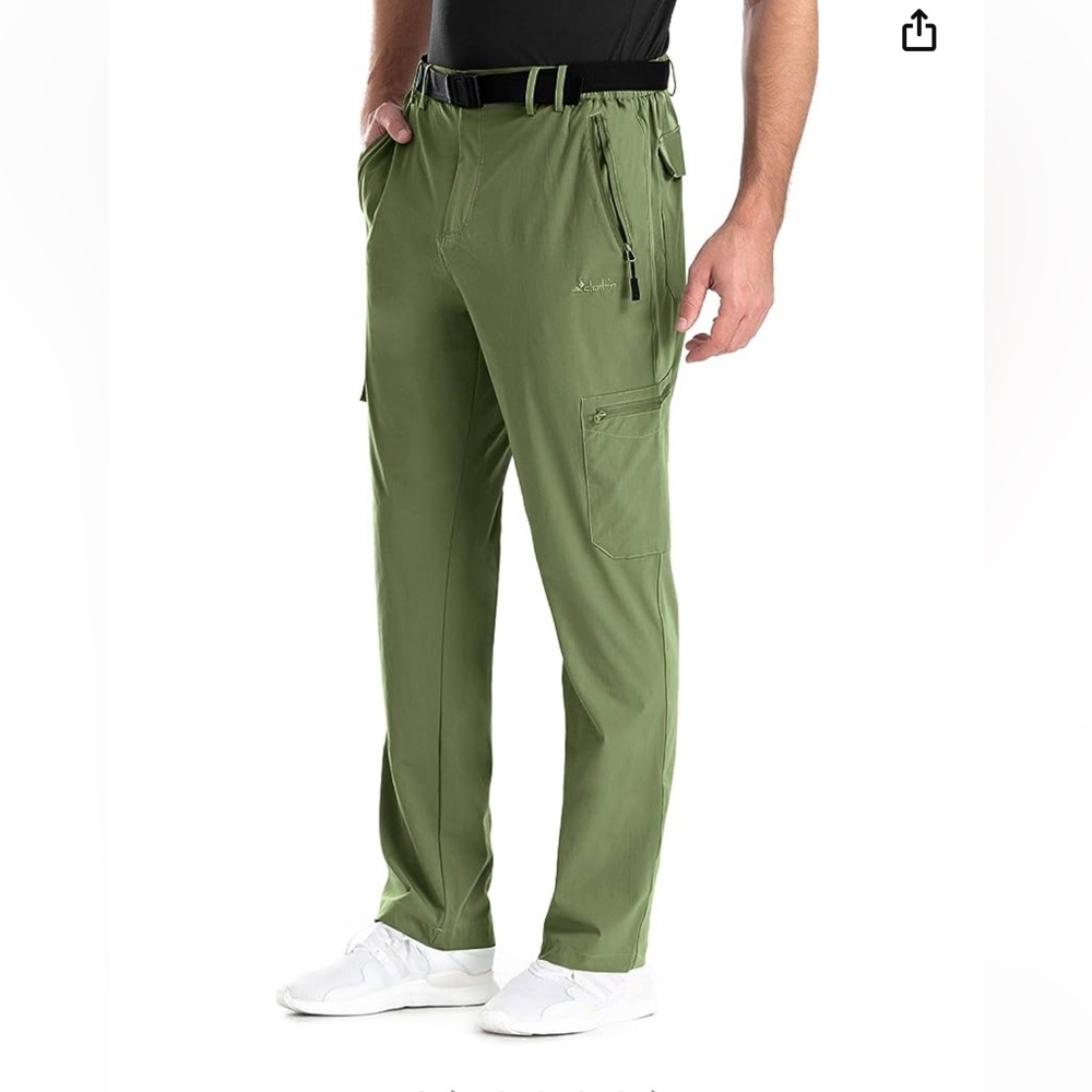 CLOTHIN Men’s XL Green Lightweight Travel Pants.
